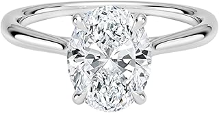 1-5 Ct IGI Certified Lab Grown Diamond Ring 950 Platinum & 10K 14K 18K Solid Gold Solitaire Lab Grown Diamond Engagement Ring Christmas Gift For Women (1-5 Carat, Color:E-F, Clarity:VVS2)