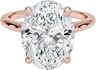 1-5 Ct IGI Certified Lab Grown Diamond Ring 950 Platinum & 10K 14K 18K Solid Gold Hidden Halo Lab Grown Diamond Engagement Ring Christmas Gift For Women (1-5 Carat, Color:E-F, Clarity:VVS2)