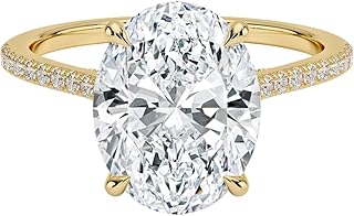 1-5 Ct IGI Certified Lab Grown Diamond Ring 950 Platinum & 10K 14K 18K Solid Gold Hidden Halo Accented Lab Grown Diamond Engagement Ring Christmas Gift For Women (1-5 Carat, Color:E-F, Clarity:VVS2)