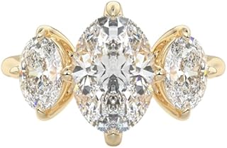 1-5 Carat OVAL Cut VVS1-2 D/E/F Color IGI Certified Lab Grown Diamond Trilogy Flush Stacking Three Stone Solitaire gold engagement Ring for women