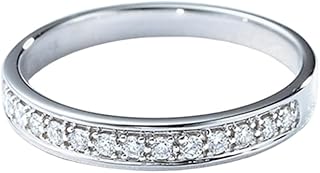 9K/14K/18K Rose Gold Wedding Rings in Created Diamond, Luxury Pavé Three Row Ring for Her, Gold Engagement Ring with Lab Grown Diamond Personalized