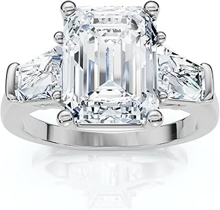 P3 POMPEII3 Pompeii Certified 4Ct Randi Emerald Diamond Engagement Ring 14k Gold or PT Lab Grown (E/F,VS1-VS2)