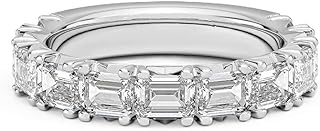 Customize Jewel Emerald Cut Lab Diamond Wedding Ring Band (2 1/2 ct. tw.) in Platinum,Women, DEF-VS
