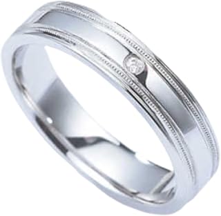 9K/14K/18K White Gold His and Her Diamond Promise Rings, Classic Solitaire Beaded Edge Ring Engagement Ring for Couple with Square Round Diamond Real Gold Personalized