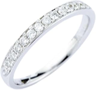 Wedding Bands for Couples Gold 9K/14K/18K, Classic Half Eternity Ring White Gold Promise Rings His and Her with Diamonds 0.15ct Personalized