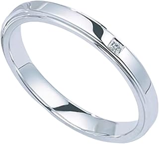 White Gold His and Her Wedding Bands 9K/14K/18K, Classic Polished Plain Ring Real Gold Promise Rings for Couple with Diamond Personalized