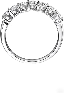 Platinum/9K/14K/18K White Gold Promise Rings For Her, Promise Ring for Womens with Luxury Sparkling Lab Created Diamond