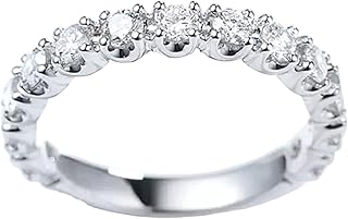 Platinum/9K/14K/18K White Gold Wedding Bands For Women, Luxury Lab Grown Diamond Engagement Ring for Women 0.7cttw