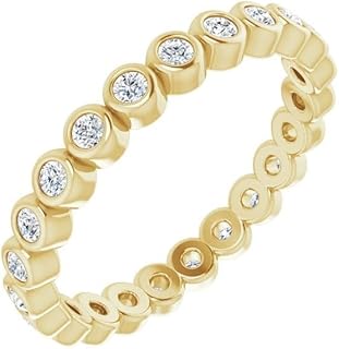 Sonia Jewels 1/3 Cttw Diamond Eternity Ring Anniversary Stackable Wedding Band (.33 Cttw) (Width = 2.7mm)