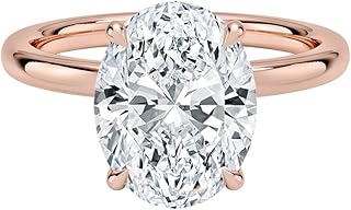 1-5 CT IGI Certified Lab Grown Diamond Engagement Ring | Hidden Halo 1.5mm Ring in 10K 14K 18K Gold, 925 Sterling Silver | Bridal Solitaire Ring Gift For Her