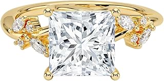 IGI Certified 3 Ct Lab Grown Diamond Engagement Ring for Women – 10K/14K/18K Solid Gold, & 925 Sterling Silver |Nature Inspired Design | Handcrafted Bridal Proposal Ring