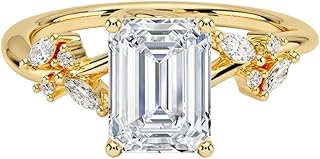 IGI Certified 2 Ct Lab Grown Diamond Engagement Ring for Women – 10K/14K/18K Solid Gold, & 925 Sterling Silver |Nature Inspired Design | Handcrafted Bridal Proposal Ring