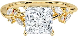 IGI Certified 2 Ct Lab Grown Diamond Engagement Ring for Women – 10K/14K/18K Solid Gold, & 925 Sterling Silver |Nature Inspired Design | Handcrafted Bridal Proposal Ring