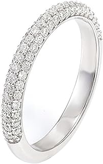 Women Band Rings 9K/14K/18K Gold with Luxury Moissanite Stackable Anniversary Rings Wedding Jewelry Size 4-12