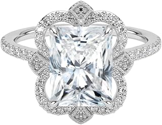 3 Carat Lab Grown Diamond Ring VVS2 10K 14K 18K Solid Gold Lab Grown Diamond Engagement Ring Art-Deco Vintage Halo Wedding Bridal Anniversary Ring Valentine Gift for Women(IGI Certified)