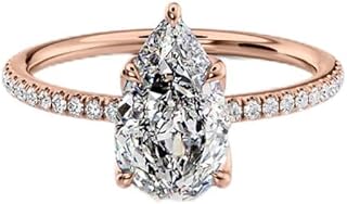 1 Carat Lab Grown Diamond Ring VVS2 10K 14K 18K Solid Gold Lab Grown Diamond Engagement Ring Hidden Floral Halo Wedding Bridal Anniversary Ring Valentine Gift for Women(IGI Certified)