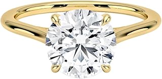 IGI Certified 1-5 Ct Round Cut Lab Grown Diamond Ring – 10K/14K/18K Solid Gold, 925 Sterling Silver & 950 Platinum | Provence Solitaire Engagement Ring for Women