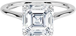 IGI Certified 1-5 Ct Asscher Cut Lab Grown Diamond Ring – 10K/14K/18K Solid Gold, 925 Sterling Silver & 950 Platinum | Provence Solitaire Engagement Ring for Women