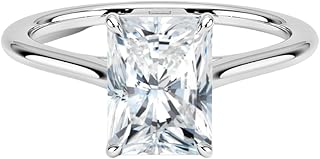 IGI Certified 1-5 Ct Radiant Cut Lab Grown Diamond Ring – 10K/14K/18K Solid Gold, 925 Sterling Silver & 950 Platinum | Provence Solitaire Engagement Ring for Women