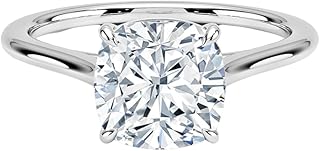 IGI Certified 1-5 Ct Cushion Cut Lab Grown Diamond Ring – 10K/14K/18K Solid Gold, 925 Sterling Silver & 950 Platinum | Provence Solitaire Engagement Ring for Women