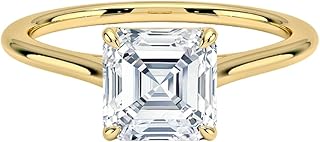 IGI Certified 1-5 Ct Asscher Cut Lab Grown Diamond Ring – 10K/14K/18K Solid Gold, 925 Sterling Silver & 950 Platinum | Provence Solitaire Engagement Ring for Women