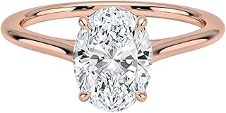 IGI Certified 1-5 Ct Oval Cut Lab Grown Diamond Ring – 10K/14K/18K Solid Gold, 925 Sterling Silver & 950 Platinum | Provence Solitaire Engagement Ring for Women