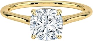 IGI Certified 1-5 Ct Cushion Cut Lab Grown Diamond Ring – 10K/14K/18K Solid Gold, 925 Sterling Silver & 950 Platinum | Provence Solitaire Engagement Ring for Women