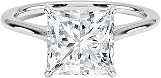 IGI Certified 1-5 Ct Princess Cut Lab Grown Diamond Ring – 10K/14K/18K Solid Gold, 925 Sterling Silver & 950 Platinum | Provence Solitaire Engagement Ring for Women