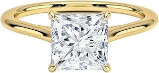 IGI Certified 2 Ct Lab Grown Diamond Engagement Ring for Women – 10K/14K/18K Solid Gold, 950 Platinum & 925 Sterling Silver |Provence Solitaire Design | Handcrafted Bridal Proposal Ring