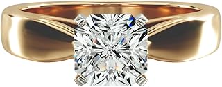 1-5 Carat IGI Certified Radiant Lab Grown Diamond in VVS1-VVS2 Clarity, E-F Color Rounded Cathedral in 10K 14K 18K Solid Gold Ring for Women, A Sign of your Love.