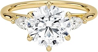 2 Carat IGI Certified Lab Grown Diamond Ring, VVS1-2 E-F Colour Clarity, Delilah Three Stone Pear Engagement Ring 10K 14K 18K Solid Gold, A Gift for Her.