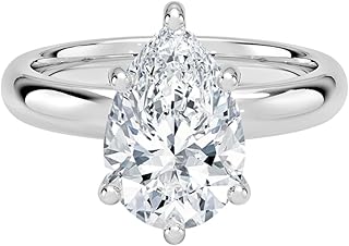 2.5 Ct IGI Certified Lab Grown Diamond Ring 10K 14K 18K Solid Gold Halo 3mm Lab Grown Diamond Engagement Ring (E-F Color, VVS2 Clarity)