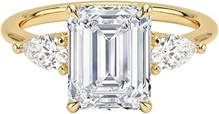 2-4 CT Engagement Rings for Women | Solitaire Wedding Bridal Rings Sets | IGI Certified Lab Grown Diamond Emerald Cut VVS1-2 10K/14K/18K Solid Rose/White/Yellow Gold | Anniversary Ring For Women (E-F Color)