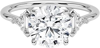 1-5 Carat Round IGI Certified Lab Grown Diamond Ring With VVS1-2 E-F Colour Clarity, Edie Art Deco Engagement Ring, 10K 14K 18K Solid Gold, A Gift for Her.