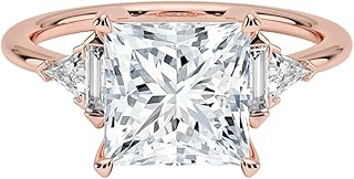 1-5 Carat Princess IGI Certified Lab Grown Diamond Ring With VVS1-2 E-F Colour Clarity, Edie Art Deco Engagement Ring, 10K 14K 18K Solid Gold, A Gift for Her.