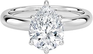 2 Ct IGI Certified Lab Grown Diamond Ring 10K 14K 18K Solid Gold Halo 3mm Lab Grown Diamond Engagement Ring (E-F Color, VVS2 Clarity)
