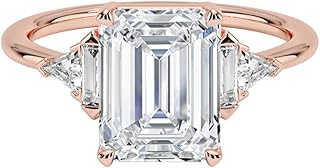 3 Carat IGI Certified Lab Grown Diamond Ring, VVS1-2 E-F Colour Clarity, Edie Art Deco Engagement Ring 10K 14K 18K Solid Gold, A Gift for Her.