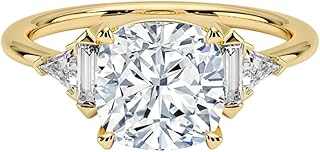 1-5 Carat Cushion IGI Certified Lab Grown Diamond Ring With VVS1-2 E-F Colour Clarity, Edie Art Deco Engagement Ring, 10K 14K 18K Solid Gold, A Gift for Her.