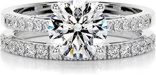 1-3 CT Engagement Rings for Women | Solitaire Wedding Bridal Rings Sets | IGI Certified Lab Grown Diamond Round Cut VVS1-2 10K/14K/18K Solid Rose/White/Yellow Gold | Anniversary Christmas Ring For Women (E-F Color)