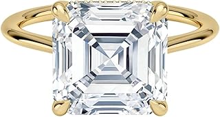 1-5 CT Engagement Rings for Women | Solitaire Wedding Bridal Rings Sets | IGI Certified Lab Grown Diamond Asscher Cut VVS1-2 10K/14K/18K Solid Rose/White/Yellow Gold | Anniversary Christmas Ring For Women (E-F Color)