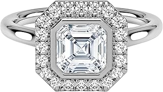 1.00 Carat IGI Certified Lab Grown Diamond Engagement Ring, Custom Cut Halo Design, E–F Color VVS2 Clarity, 10K 14K 18K Solid Gold, Luxury Statement Ring for Women