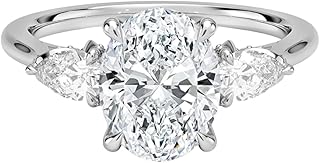 1 CT Oval Cut Lab Grown Diamond Ring for Women 10K 14K 18K Solid Gold Lab Grown Diamond Engagement Ring Christmas Gift For Women