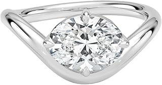 2 Carat IGI Certified Lab Grown Diamond Ring 10K 14K 18K Solid Gold Silhouette Solitaire Lab Grown Diamond Engagement Ring Christmas Gift For Her (E Color, VS1 Clarity)