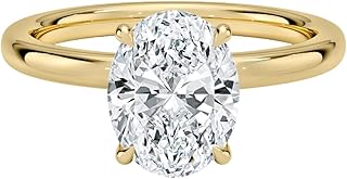 2 Ct IGI Certified Lab Grown Diamond Ring 10K 14K 18K Solid Gold Secret Halo 2mm Lab Grown Diamond Engagement Ring (E-F Color, VVS2 Clarity)
