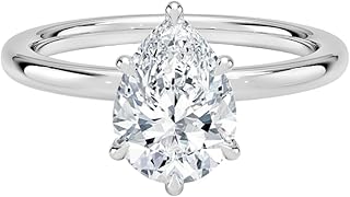 1.5 Ct IGI Certified Lab Grown Diamond Ring 10K 14K 18K Solid Gold Secret Halo 2mm Lab Grown Diamond Engagement Ring Christmas gift for Women (E-F Color, VVS2 Clarity)