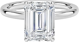 2.5 Ct IGI Certified Lab Grown Diamond Ring 10K 14K 18K Solid Gold Secret Halo 2mm Lab Grown Diamond Engagement Ring (E-F Color, VVS2 Clarity)