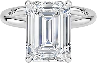 5 Ct IGI Certified Lab Grown Diamond Ring 10K 14K 18K Solid Gold Secret Halo 2mm Lab Grown Diamond Engagement Ring (E-F Color, VVS2 Clarity)