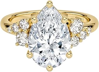 1–5 Carat Lab Grown Diamond Ring VS1 10K 14K 18K Solid Gold & 925 Sterling Silver Engagement Ring Vintage Halo Wedding Bridal Anniversary Christmas Gift for Women(IGI Certified)