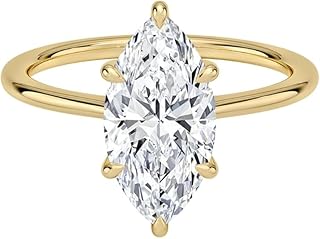 1-5 CT Engagement Rings for Women | Solitaire Wedding Bridal Rings Sets | IGI Certified Lab Grown Diamond Marquise Cut VVS1-2 10K/14K/18K Solid Rose/White/Yellow Gold | Anniversary Christmas Ring For Women (E-F Color)
