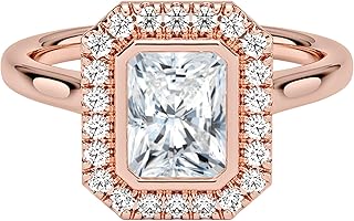 0.50–5.00 Carat Radiant Cut IGI Certified Lab Grown Diamond Engagement Ring, Halo Design, E–F Color VVS2 Clarity, 10K 14K 18K Solid Gold, Luxury Statement Ring for Women